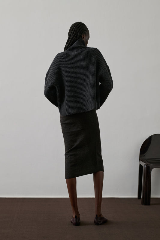 Pull Flynn - Gris Anthracite - Laine - Femme