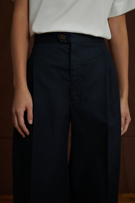 Pantalon Sulpice - Navy - Coton - Femme