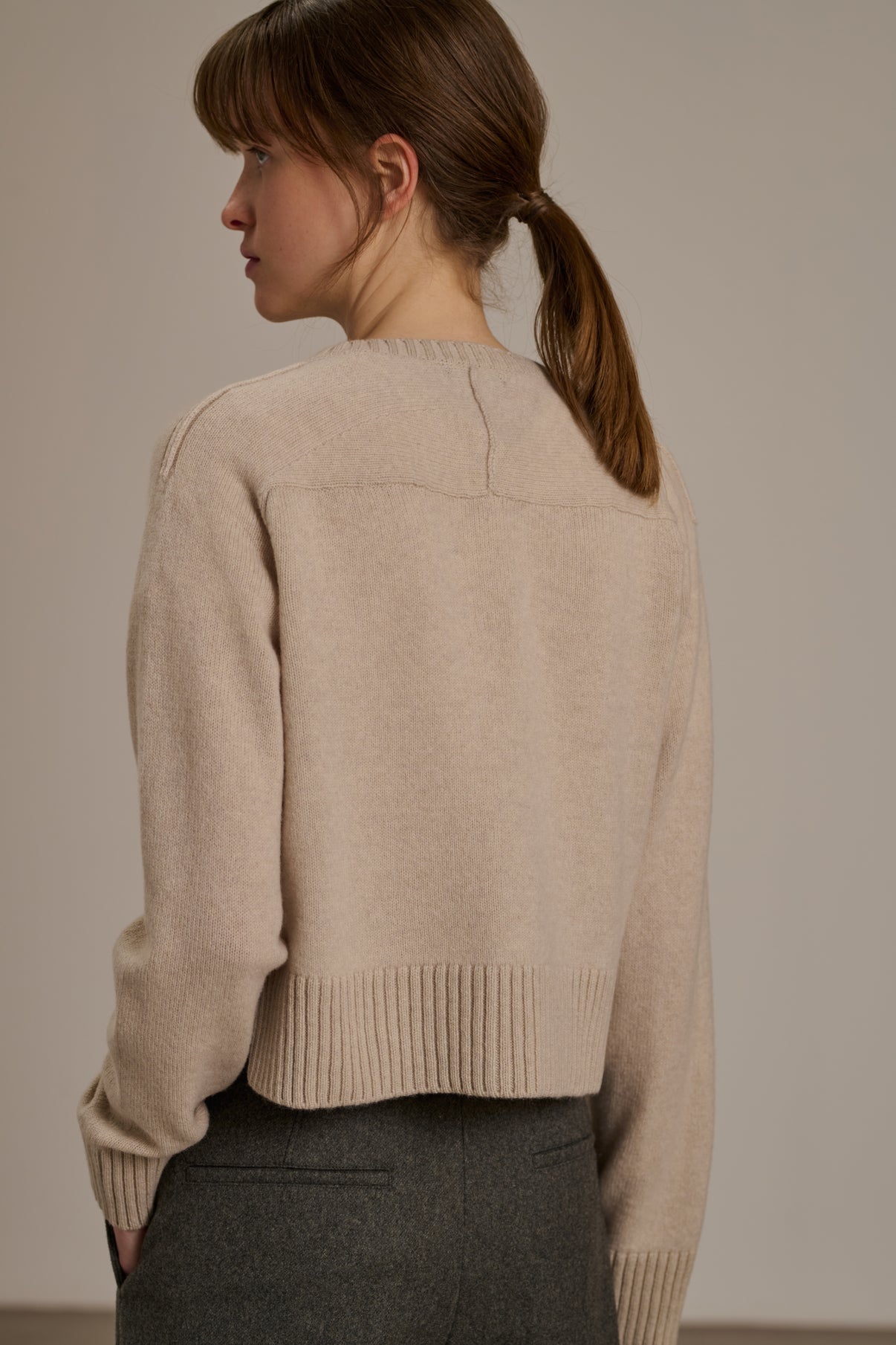 Cardigan Virginia - Écru - Laine - Femme vue 2