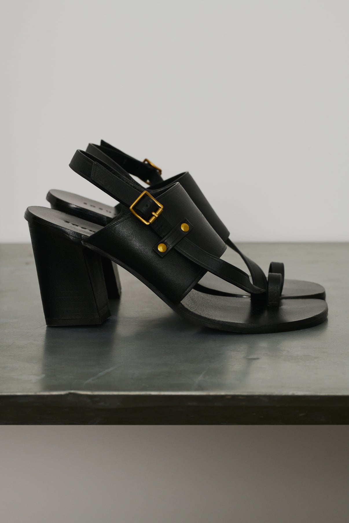 Sandales Elisa - Noir - Cuir - Femme vue 5